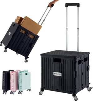 Folding Utility Cart Portable Rolli...