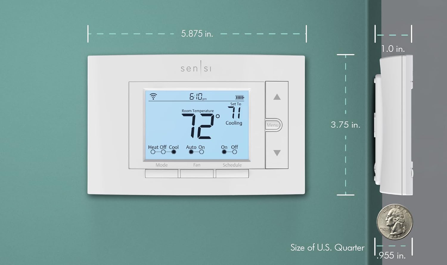 Sensi Smart Thermostat, 100 Years Of Expertise, Wi-Fi, Data Privacy, Programmable, Easy DIY Install, Works With Alexa, Energy Star Certified, Mobile App, ST55 - Image 8