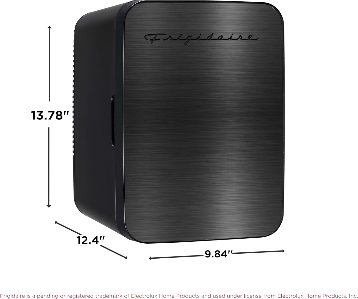 Frigidaire Mini Personal Fridge Cooler, Countertop, Holds Up to 10L/15 Cans, Brushed Black Stainless Rugged Design, Portable for Skincare, Makeup, Car, Office, Bedroom, Dorm Room, or Cabin - Image 5