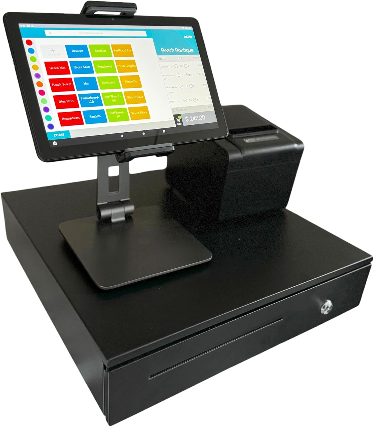 System for 10-inch Amazon Fire Tablet Complete Cash Register with Receipt Printer, Cash Drawer, and Stand for Small Business, Retail, Restaurant, Salon - Image 3