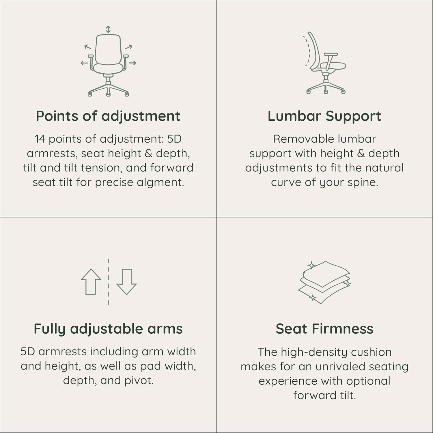 Branch Ergonomic Chair Pro - Mesh Office Chair with 14 Points of Adjustment - Height, Depth & Tilt Adjustable - 5D Armrests - Forward Tilt, Smooth Recline, and Lumbar Support - Black - Image 6