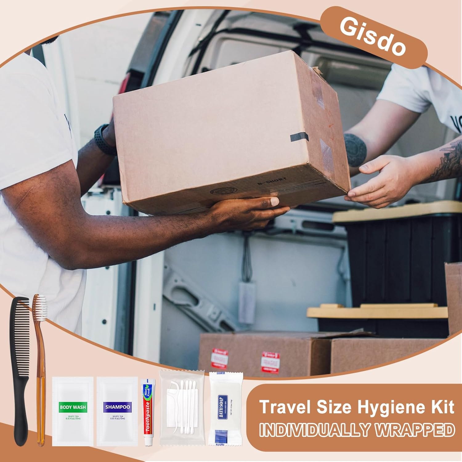 50 Sets Toiletry Kits Homeless Personal Hygiene Kit Bulk Homeless Care Package Supplies Travel Toiletry Kit Homeless Hygiene Kit Bulk for Men Women Charity Disposable Toiletry Kit(8-IN-1) - Image 6