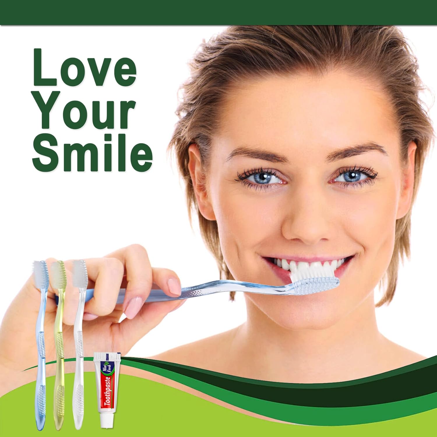 Disposable Toothbrushes with Toothpaste Individually Wrapped, Manual Disposable Travel Toothbrush Set for Adults Kids Travel Toiletries, 3 Colors, 30 Pack - Image 3