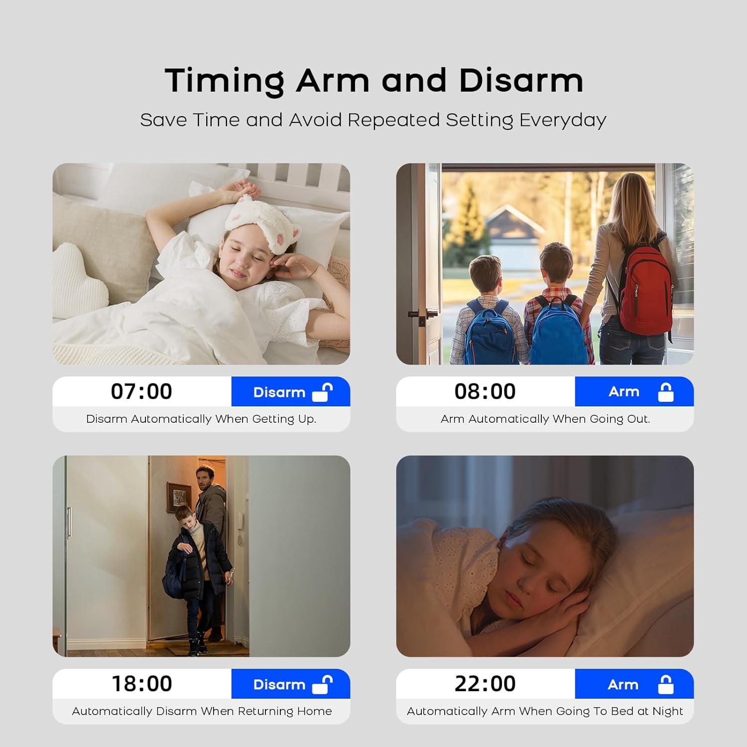 PGST Wifi Home Alarm System,Smart Home Security Systems with Instant Tuya App Alerts,8 PCS Door Alarm Kits Siren Hub with Motion and Door Sensors,Remote,Work with Alexa for Villa,Apartment,Kids Safety - Image 8