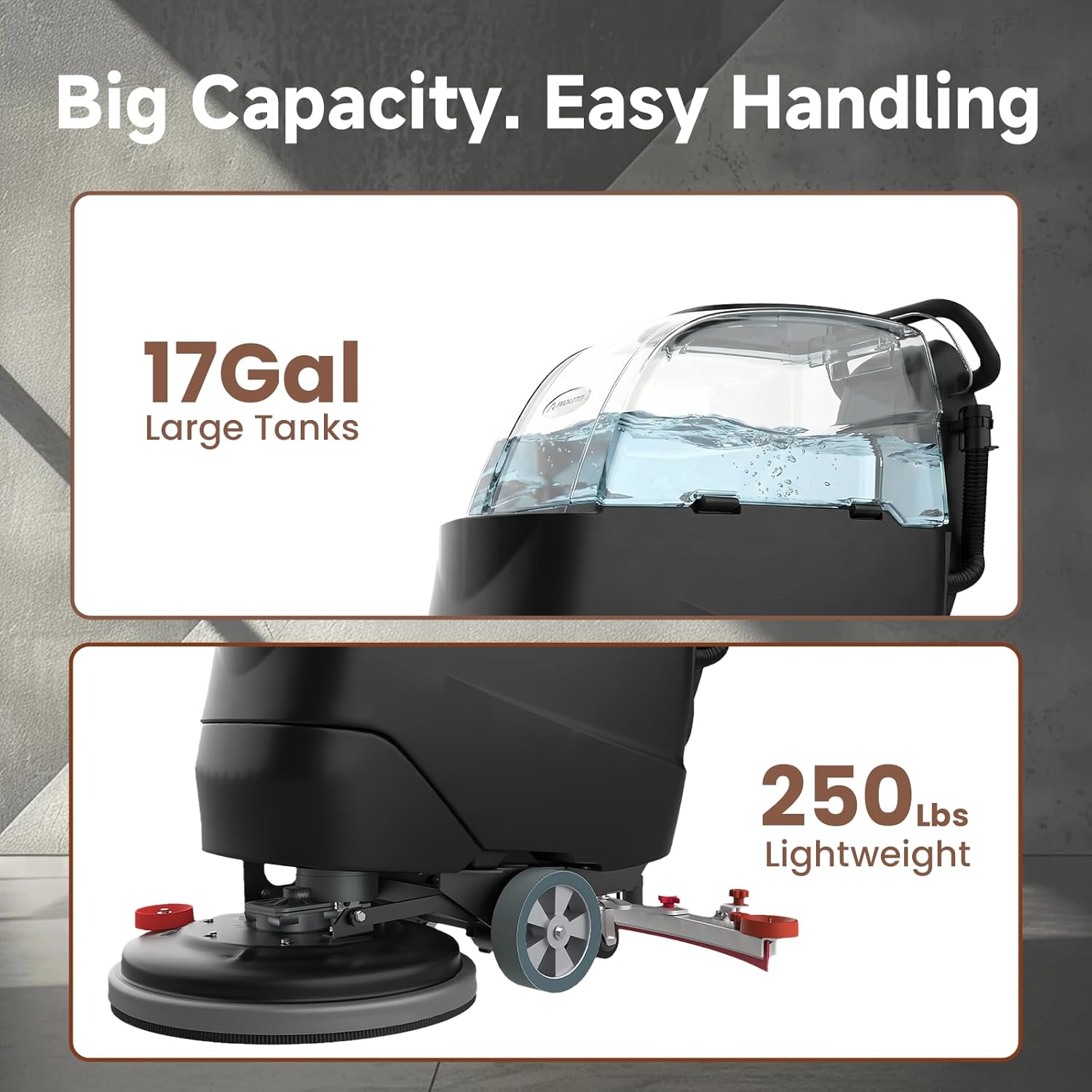 AF2217 Self-Propelled Auto Floor Scrubber with Traction, Complete Kit – 22" Path, 17-Gal, Lithium Battery, Heavy-Duty & High-Efficiency Cleaning for Warehouses, Schools, Hospitals, Malls - Image 5