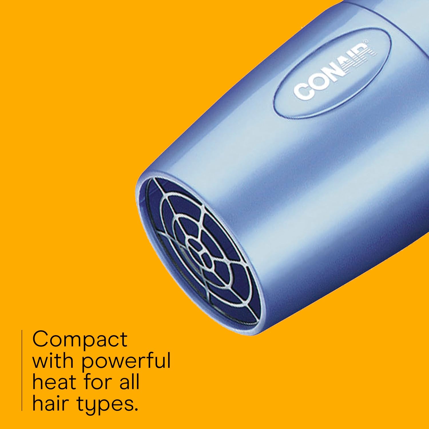 Conair Travel Hair Dryer with Dual Voltage, 1600W Compact Blow Dryer with Folding Handle, Blue - Image 3