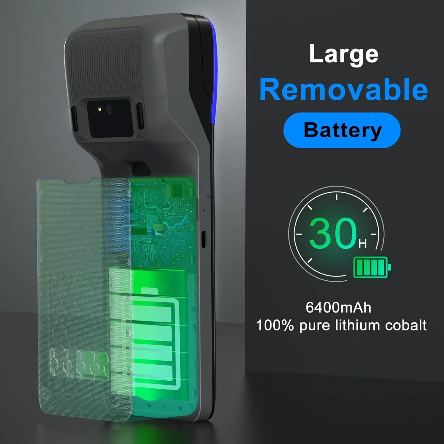 symcode POS PDA Mobile POS Machine Terminal Thermal Receipt Printer 5.99" High Resolution and Clear Touch Screen Handheld PDA Printer Android 8.1 OS Built-in Google Play and NFC - Image 9