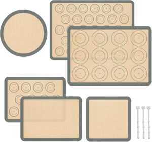 Silicone Baking Mat Set of 6, Silic...