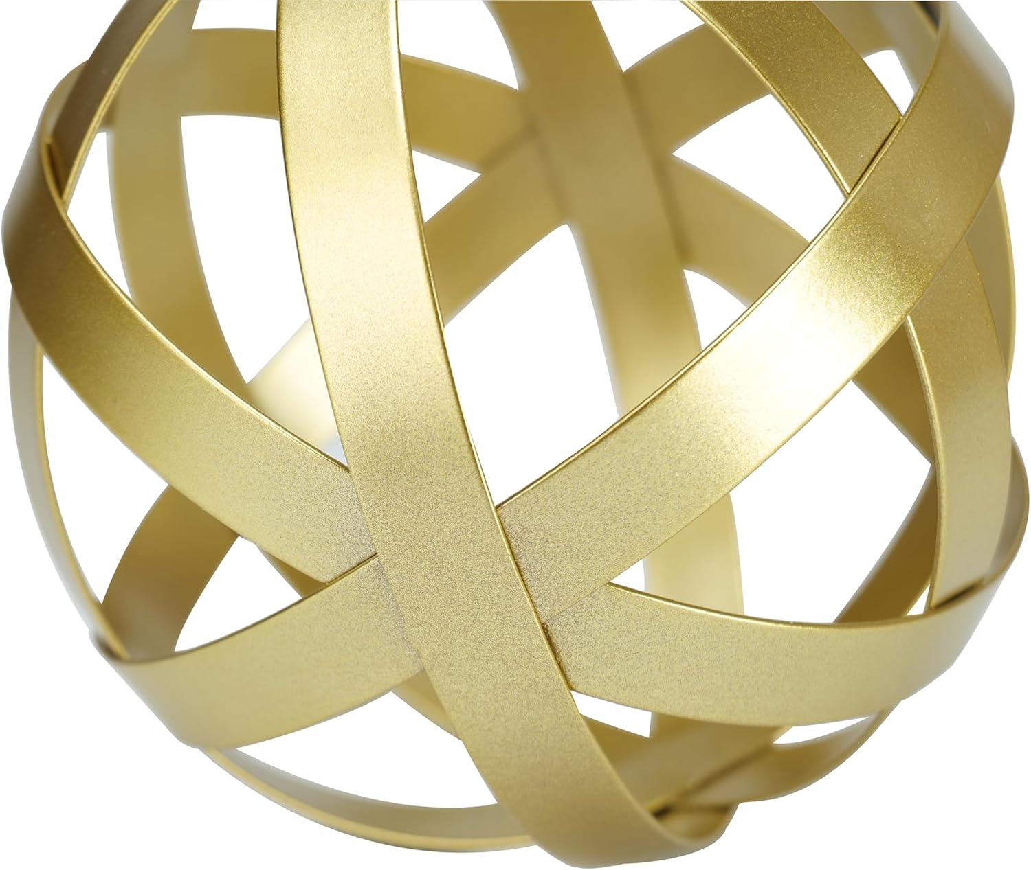 BYHER Gold Decor for Living Room Bedroom Bookshelf Coffee Table, Modern Style Figurine Decorative Ornaments Home Decor for Shelves (4.5" Modern Decorative Ball) - Image 2