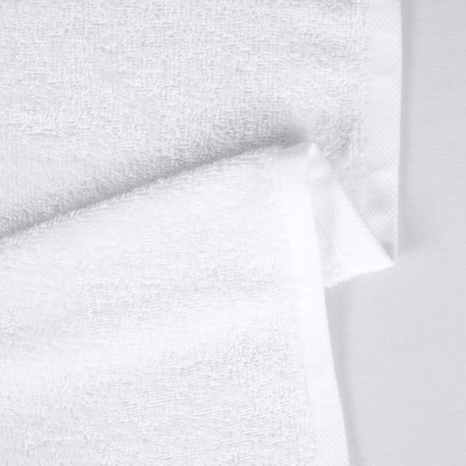 Amazon Basics Soft and Thick Cotton Hand Towels, 16 x 26 in, White, 12-Pack - Image 3