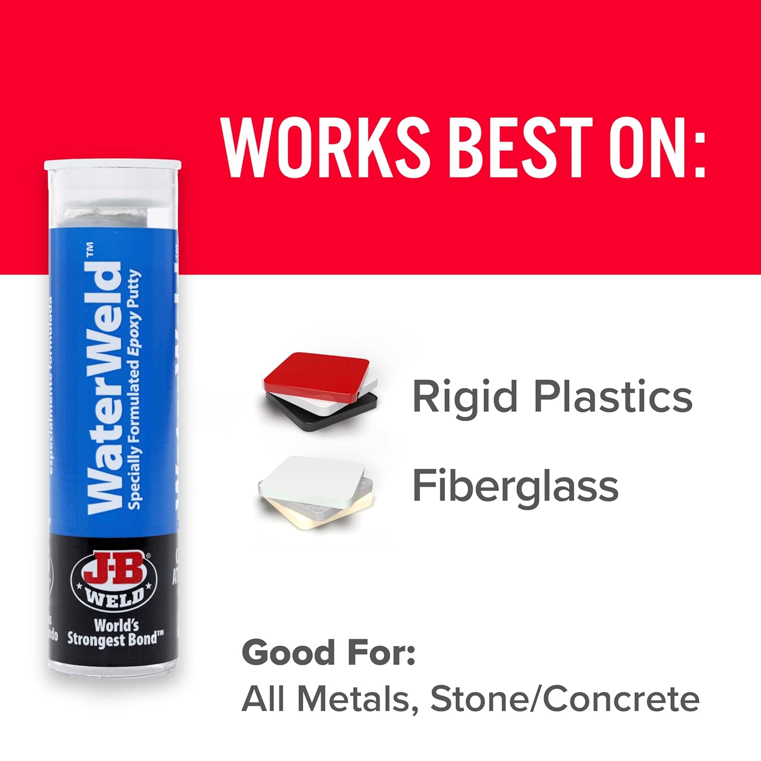 J-B Weld 8277 WaterWeld Epoxy Putty Stick - 2 oz. - Image 7