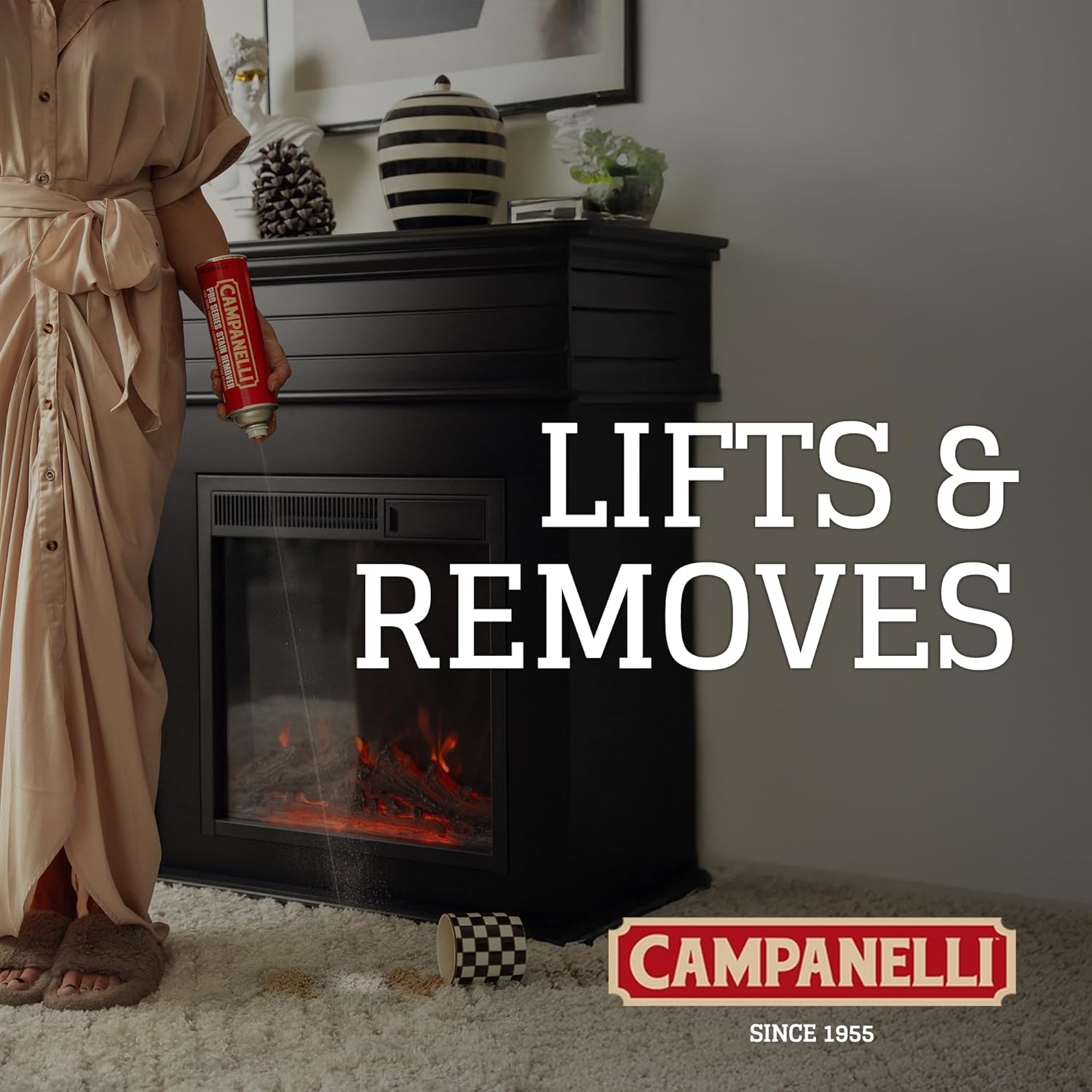 CAMPANELLI Pro Series Stain Remover Spray | Precision Point & Spray Carpet Cleaner for Pet Stains and Odors - Spot Remover for Carpets, Fabrics, Upholstery & Household Spills | 18oz Aerosol - Image 2