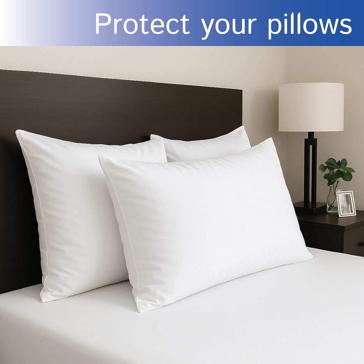 Standard Pillow Protectors (Set of 2) – Zippered Waterproof Pillow Covers Hypoallergenic Dust and Allergen Proof Pillowcase Encasement - Image 4