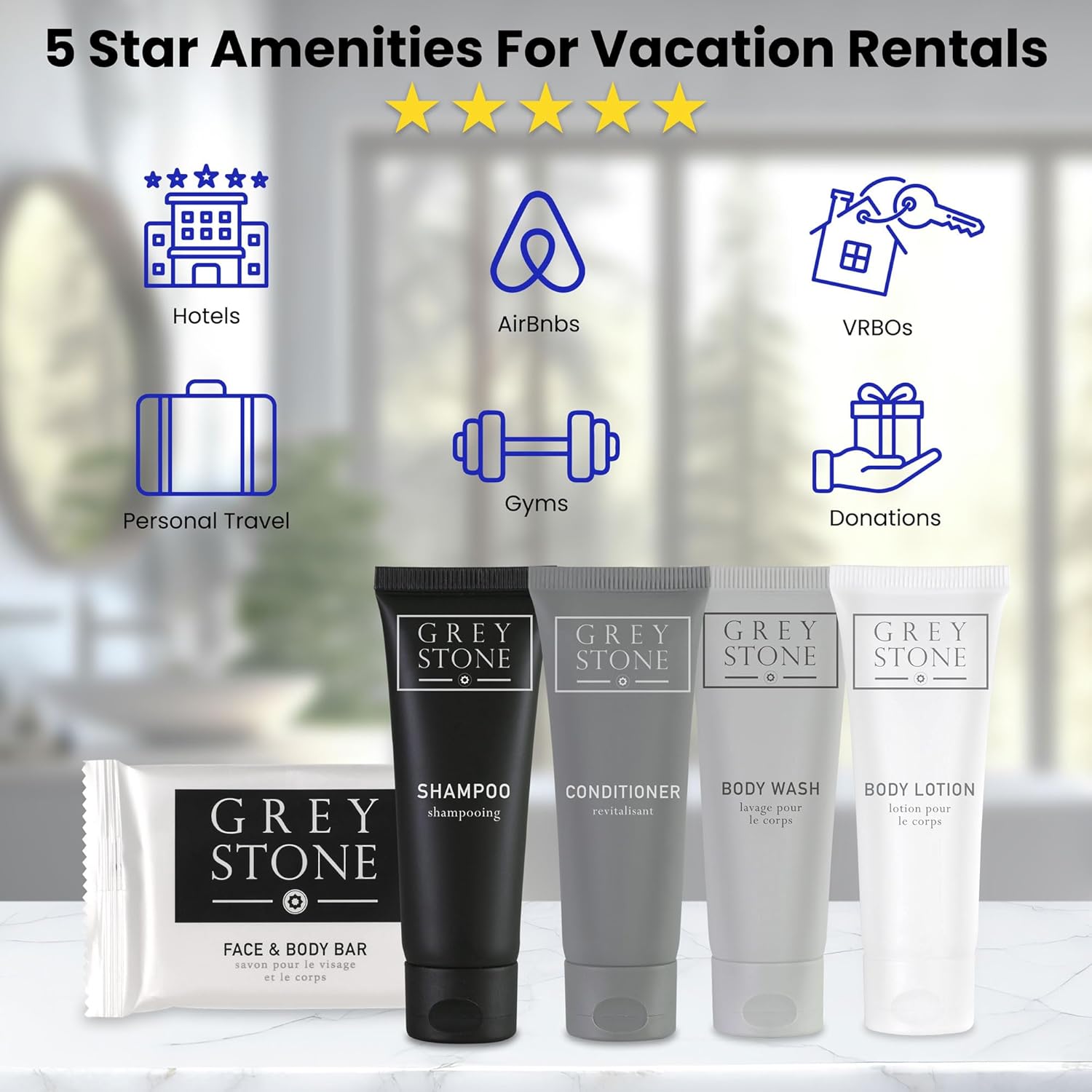 Grey Stone Hotel Shampoo Tubes, Travel Size Bulk Amenities, 1 oz, Case of 150 - Image 4