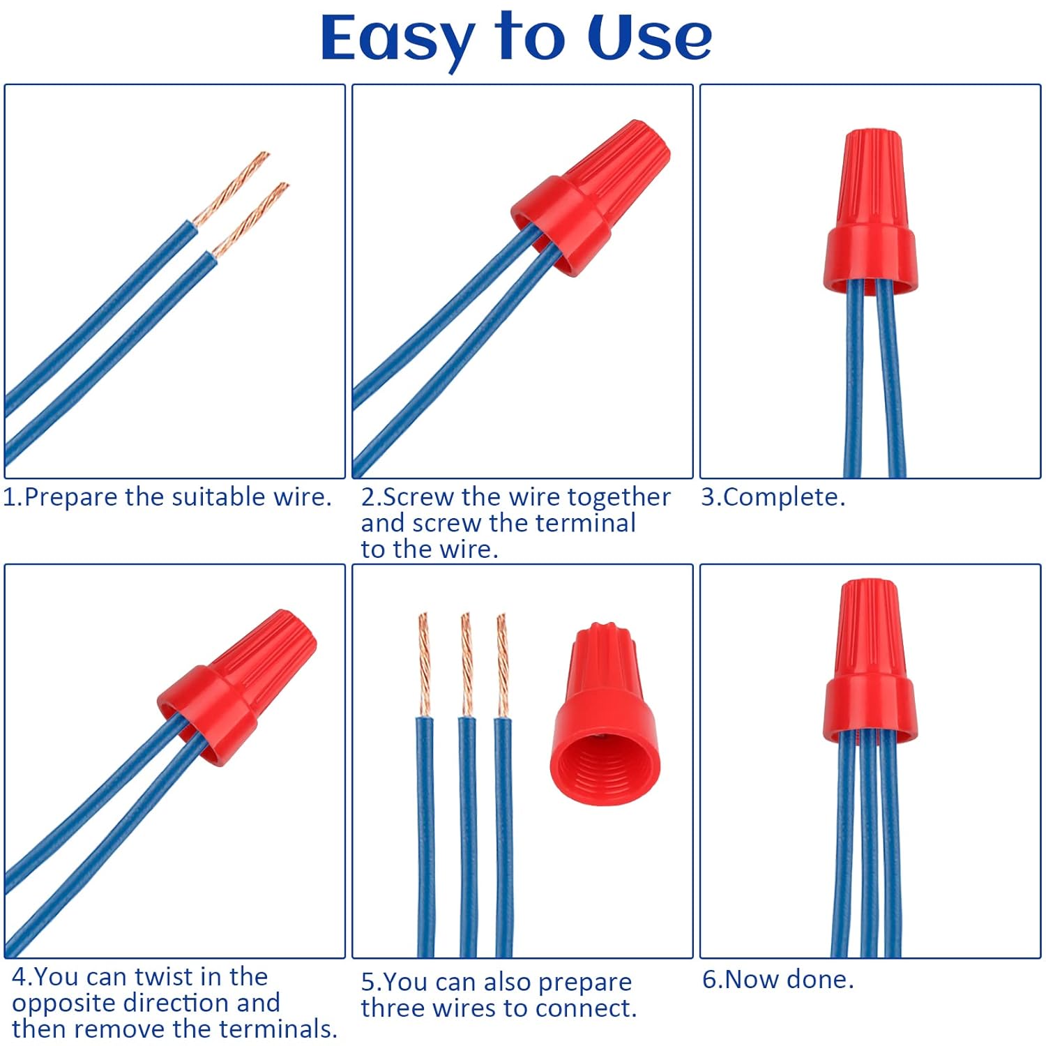 180 PCS Wire Connectors, Insulating Insert Twist Electrical Wire Connectors with Spring, Portable Wire Caps for Quick Connection, Colorful Wire Caps Electrical - Image 6
