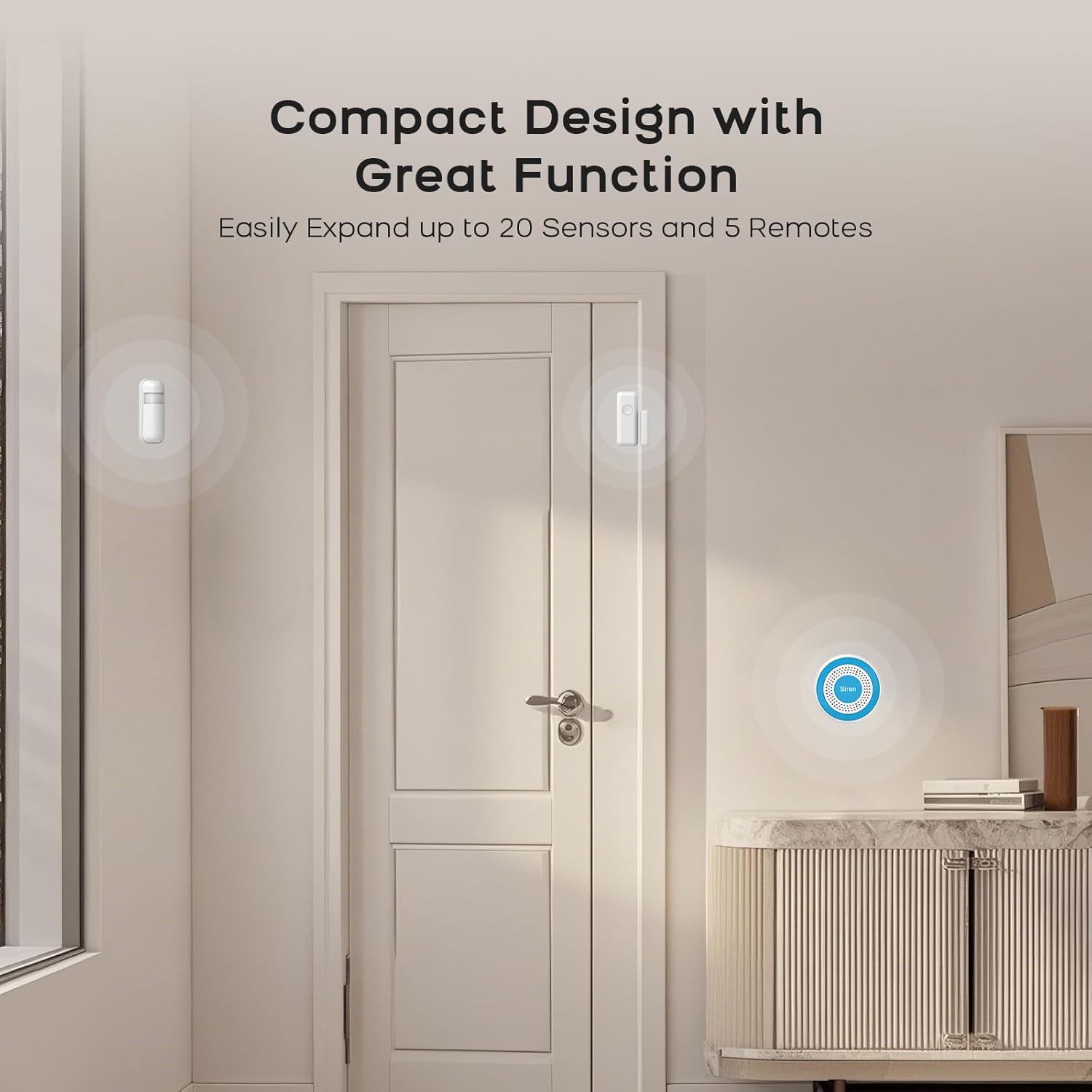 PGST Wifi Home Alarm System,Smart Home Security Systems with Instant Tuya App Alerts,8 PCS Door Alarm Kits Siren Hub with Motion and Door Sensors,Remote,Work with Alexa for Villa,Apartment,Kids Safety - Image 6