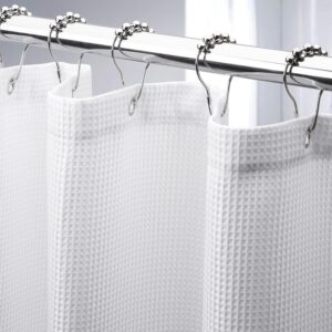 AmazerBath White Shower Curtain Fab...