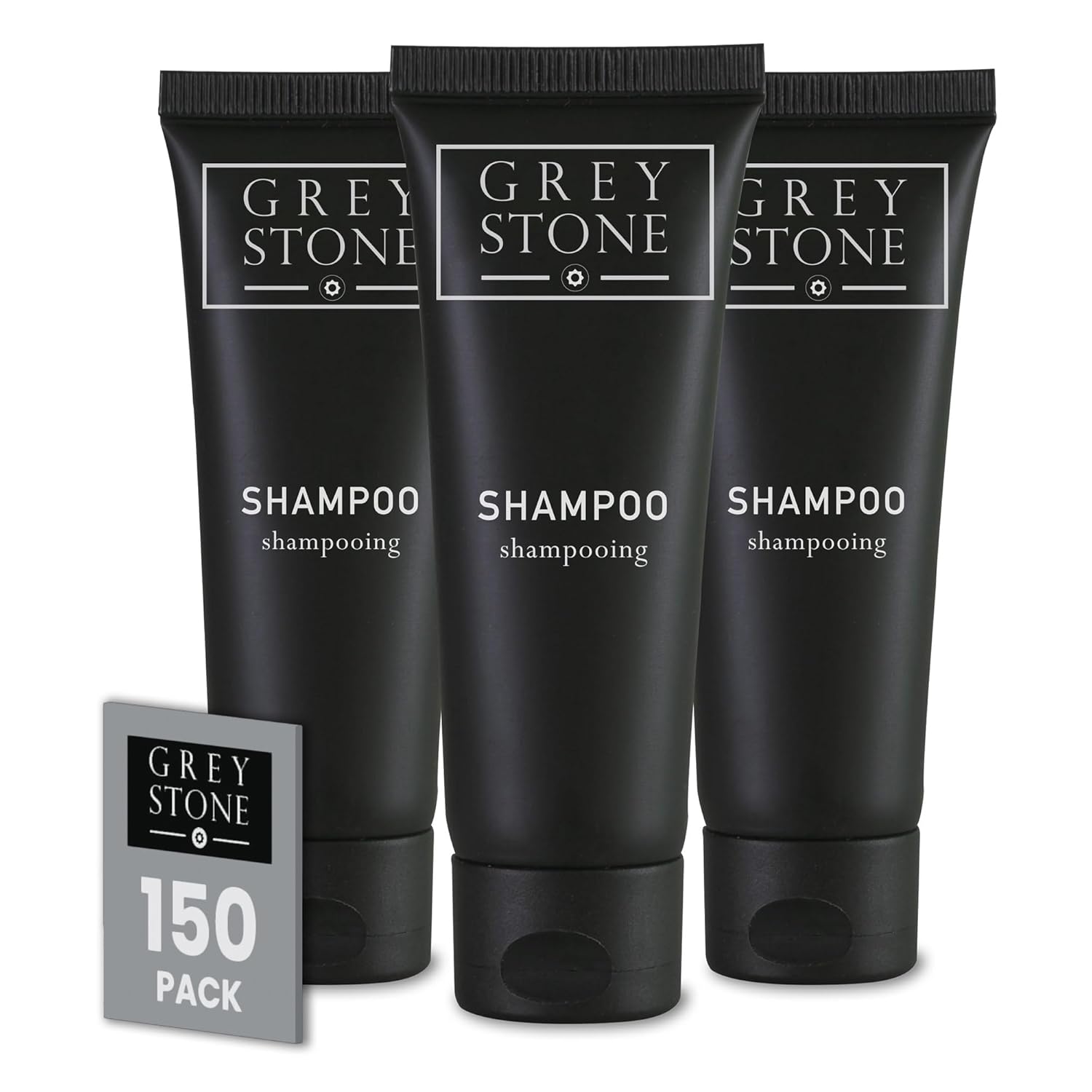 Grey Stone Hotel Shampoo Tubes, Travel Size Bulk Amenities, 1 oz, Case of 150