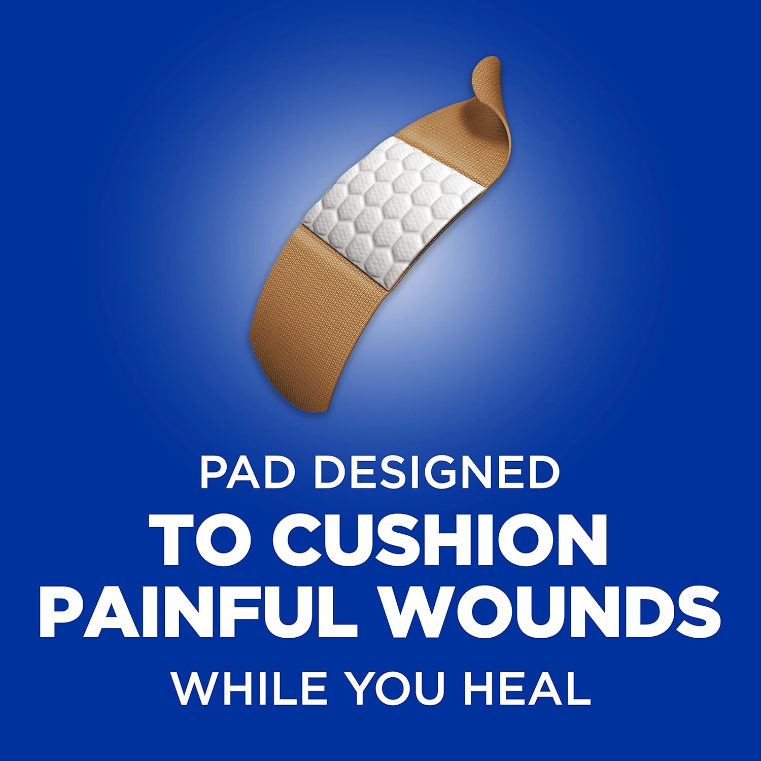 Band-Aid Brand Flexible Fabric Sterile Adhesive Bandages, Comfortable Cushioned Wound Care & Protection for Minor Cuts, Scrapes & Burns, First Aid, Hurt-Free Comfort Pad, One Size 1x3 In, 100 Count - Image 2