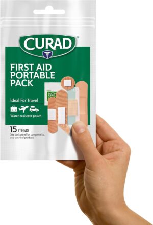 CURAD First Aid Portable Pack |15 &...