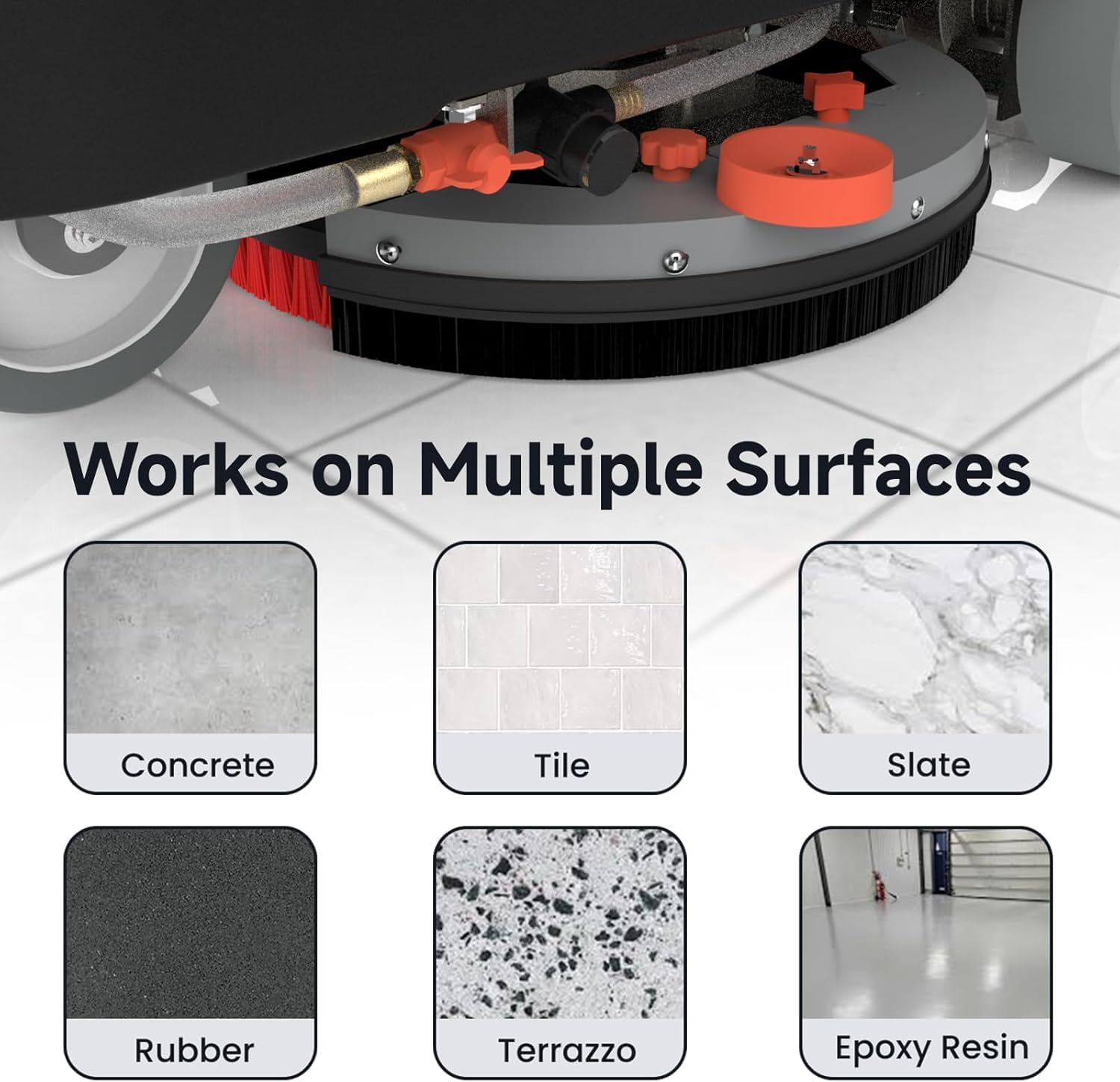 Micro Ride-On Floor Scrubber Dryer Kit, 22" Clean, 25 Gal, up to 55,000 ft²/h, Lithium Battery, Fast Charge, All Parts, Commercial Floor Cleaning for Daily Maintenance in Airport, Mall, School - Image 2