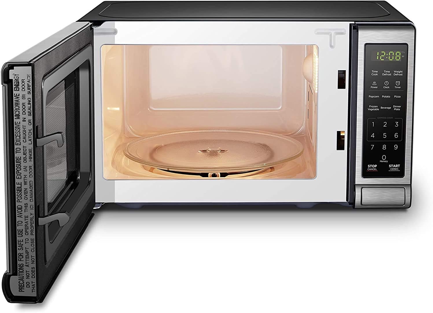 BLACK+DECKER EM720CB7 Digital Microwave Oven with Turntable Push-Button Door, Child Safety Lock, 700W, Stainless Steel, 0.7 Cu.ft - Image 7