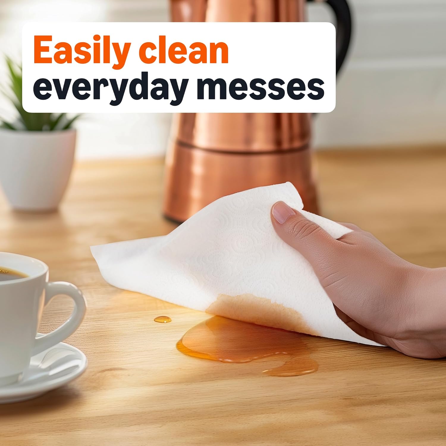 Amazon Basics 2-Ply Flex-Sheets Paper Towels, 12 Rolls = 32 Regular Rolls, 150 Sheets per Roll, Lint-Free for Multi-Surface Cleanups - Image 6