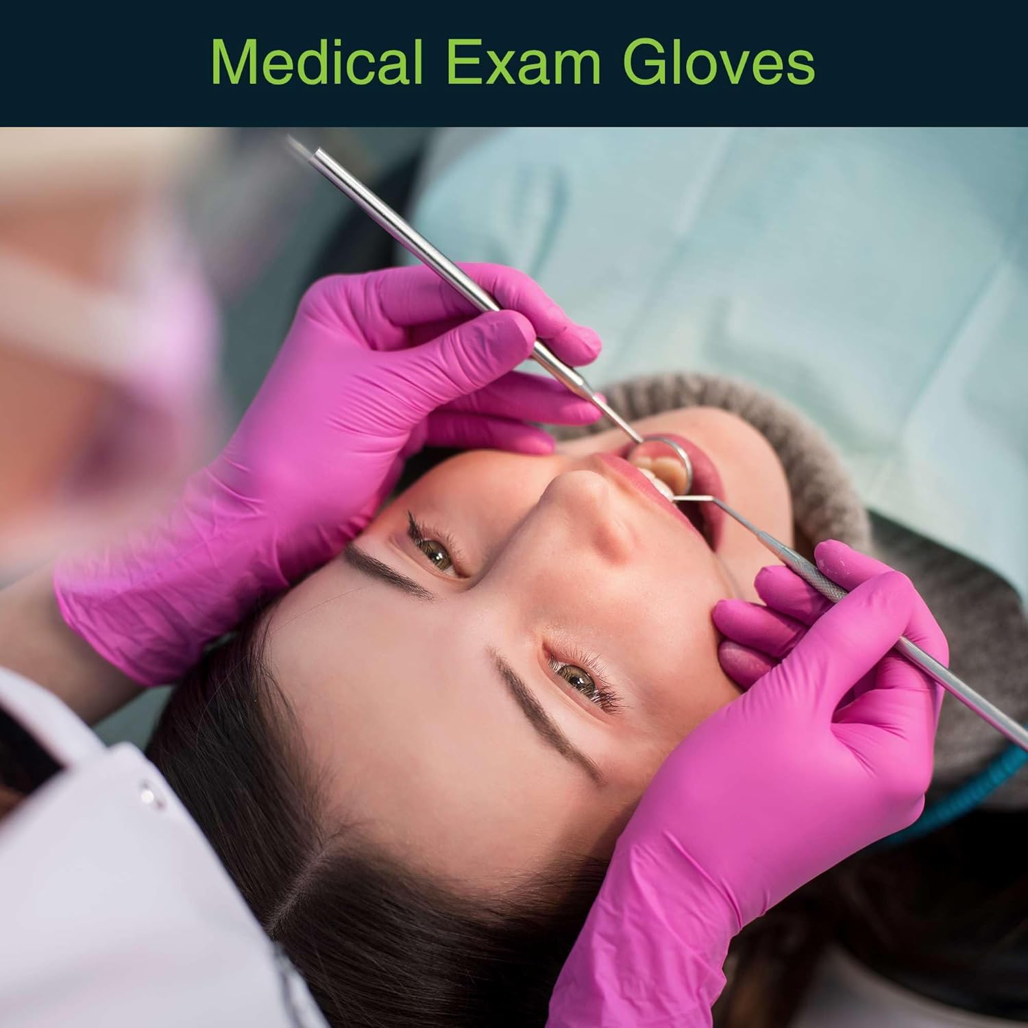 FifthPulse Fuchsia Hot Pink Nitrile Disposable Gloves - 3 Mil Nitrile - Powder and Latex Free - Surgical Medical Exam Gloves - Image 2