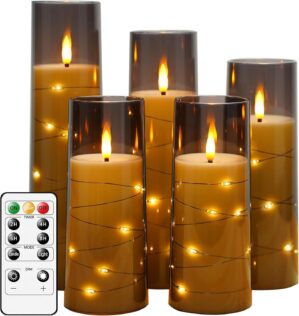 Flameless LED Candles with Timer 5 ...