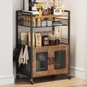 Coffee Bar Cabinet, 3 Tier Coffee S...
