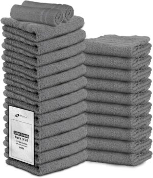 Hand Towels (Pack of 24) Grey Econo...