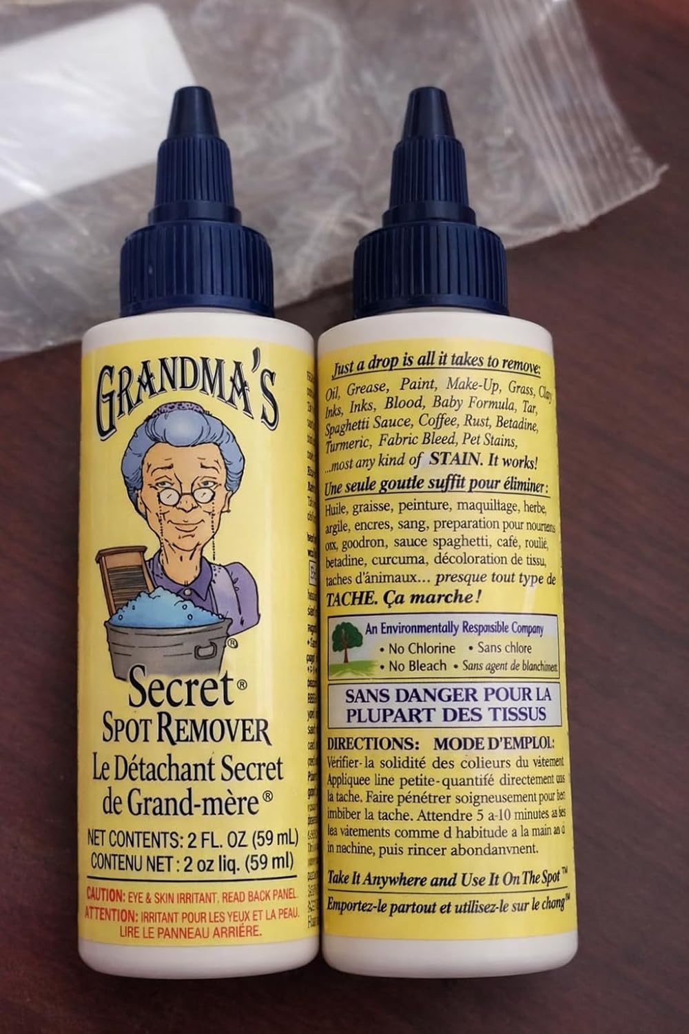 Grandma's Secret Spot Remover Laundry Spray - Chlorine, Bleach and Toxin-Free Fabric Stain Remover for Clothes - Removes Oil, Paint, Blood and Pet Stains - 2 Oz, 3 Pack - Image 8