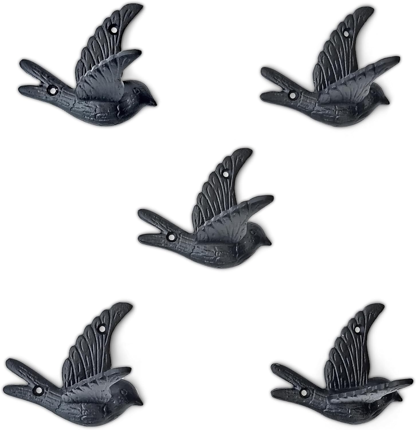 Ambipolar Flying Bird Iron Cast Decorative Bird Wall Mounted Coat Hooks (Classic) - Image 5