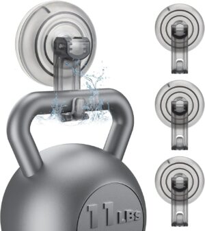 JOTPE Shower Hooks Suction Cup, Hea...