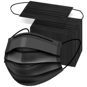 50PCS Disposable Face Masks, Black ...