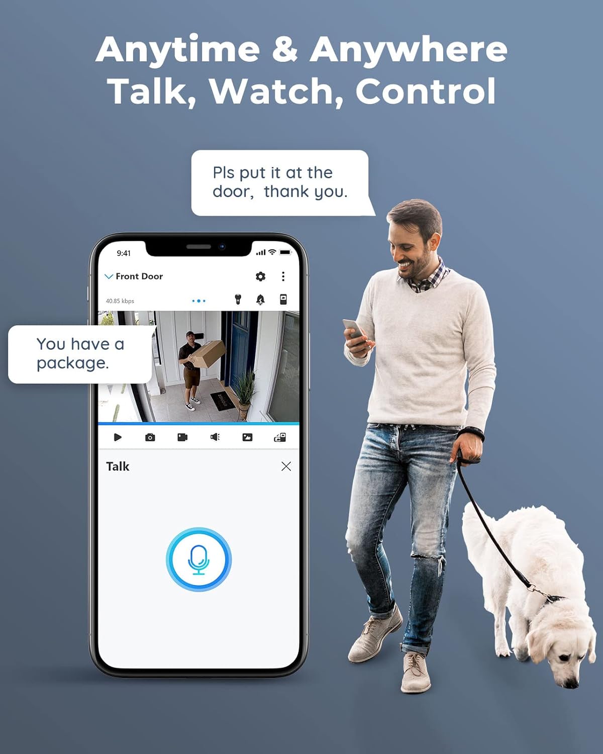 REOLINK 12MP PoE Security Camera System, 8pcs H.265 12MP Security Cameras, Person Vehicle Pet Detection, Two-Way Talk, Spotlights Color Night Vision, 16CH NVR with 4TB HDD, RLK16-1200D8-A - Image 4