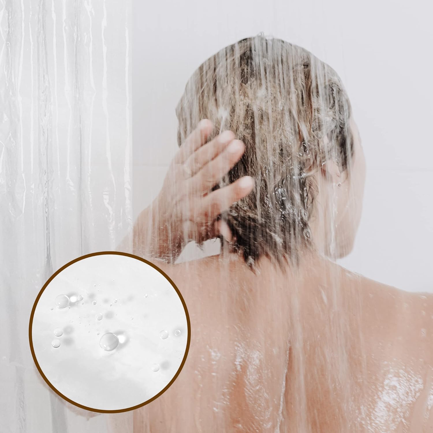 Barossa Design Plastic Shower Liner Clear - Premium PEVA Shower Curtain Liner with Rustproof Grommets and 3 Magnets, Waterproof Cute Lightweight Standard Size Bathroom Curtains - Clear - Image 9