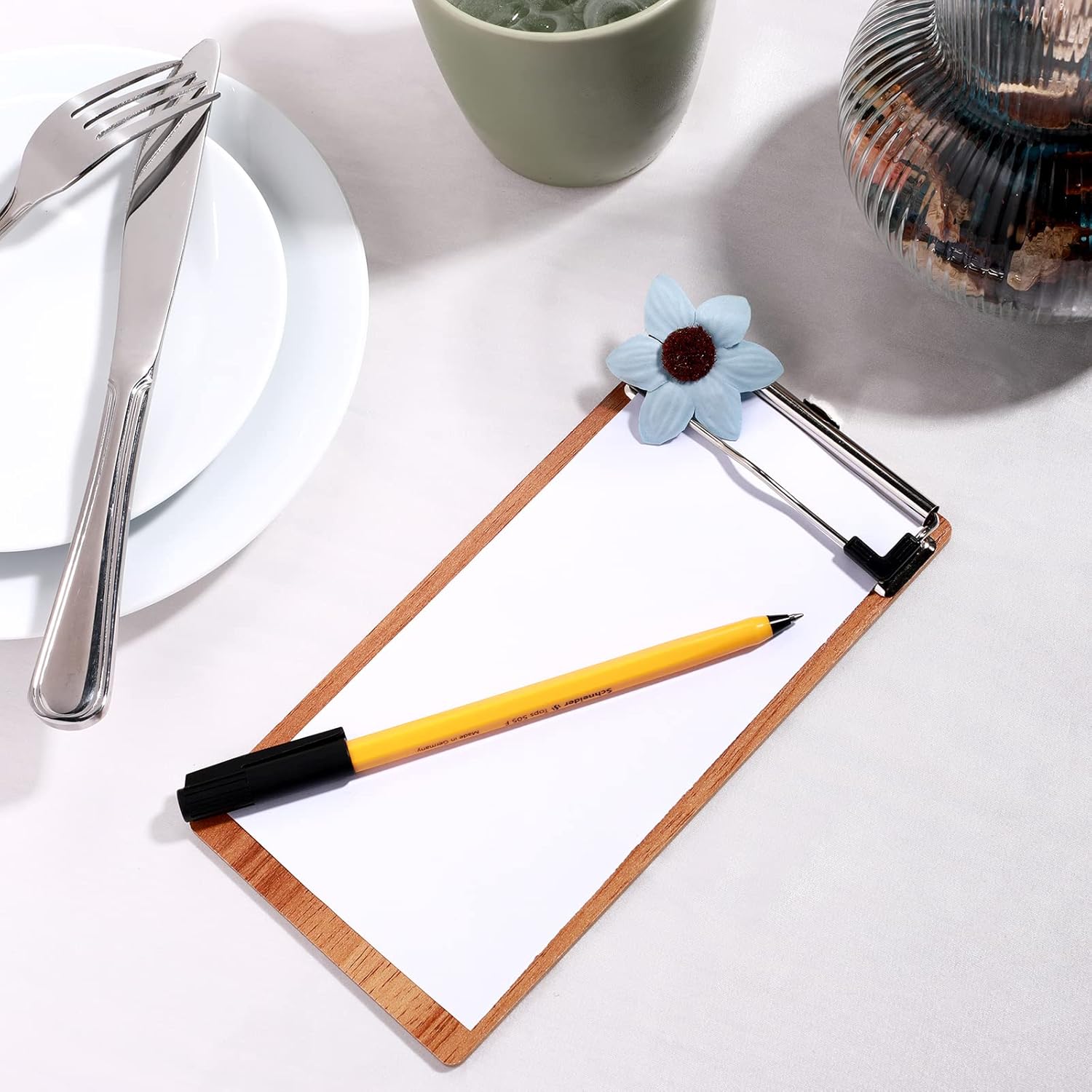 Epakh 30 Pcs Mini Clipboard Small Clipboards Wooden Half Page Clipboard Wood Check Presenters Kids Clipboards for Restaurant School Waitress Guest Server Books Menu Holder, 8 x 4 Inch - Image 5