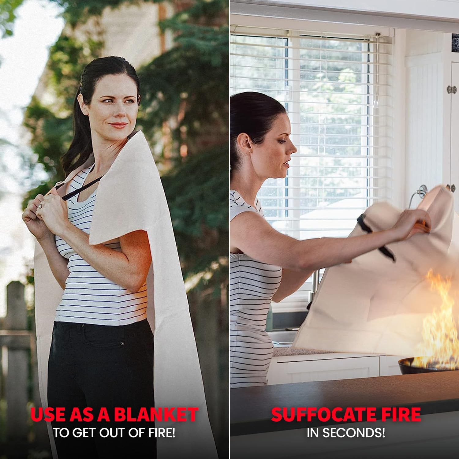 Prepared Hero Emergency Fire Blanket - 1 Pack - Fire Suppression for Kitchen, 40” x 40” Fiberglass Fire Blanket for Home - Image 8