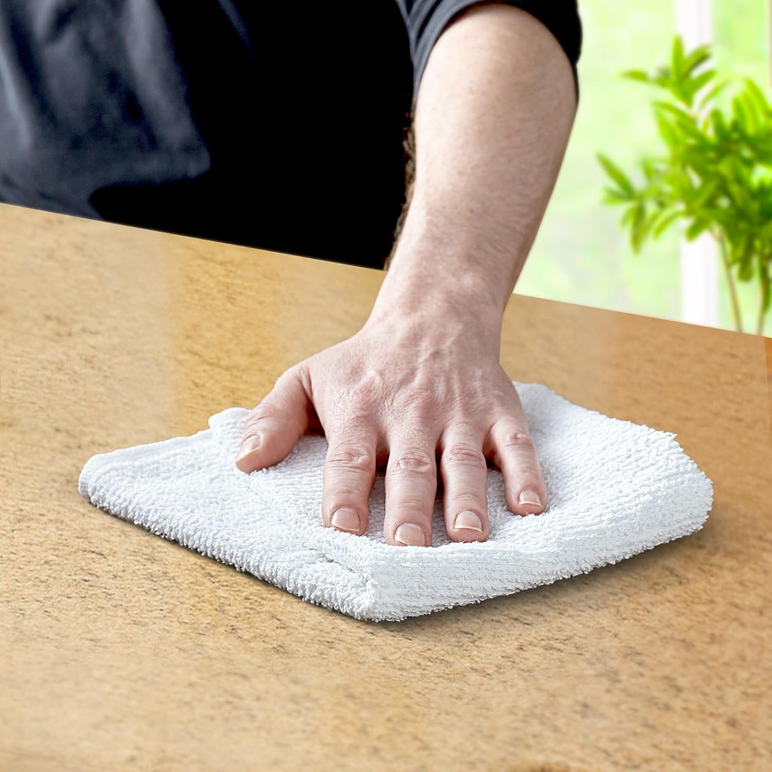 Avalon Towels Bar Towels (Pack of 60) Size 14x17 Inches – 100% Cotton, Absorbent and Reusable Cleaning Rags, Multipurpose Cleaning Towels, Terry Cloth Rags, Durable Shop Rags (White) - Image 5