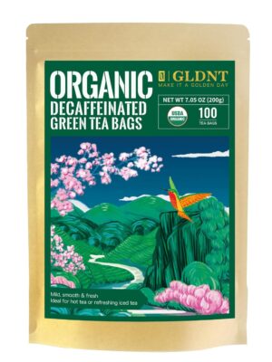 GLDNT Organic Decaf Green Tea Bags,...
