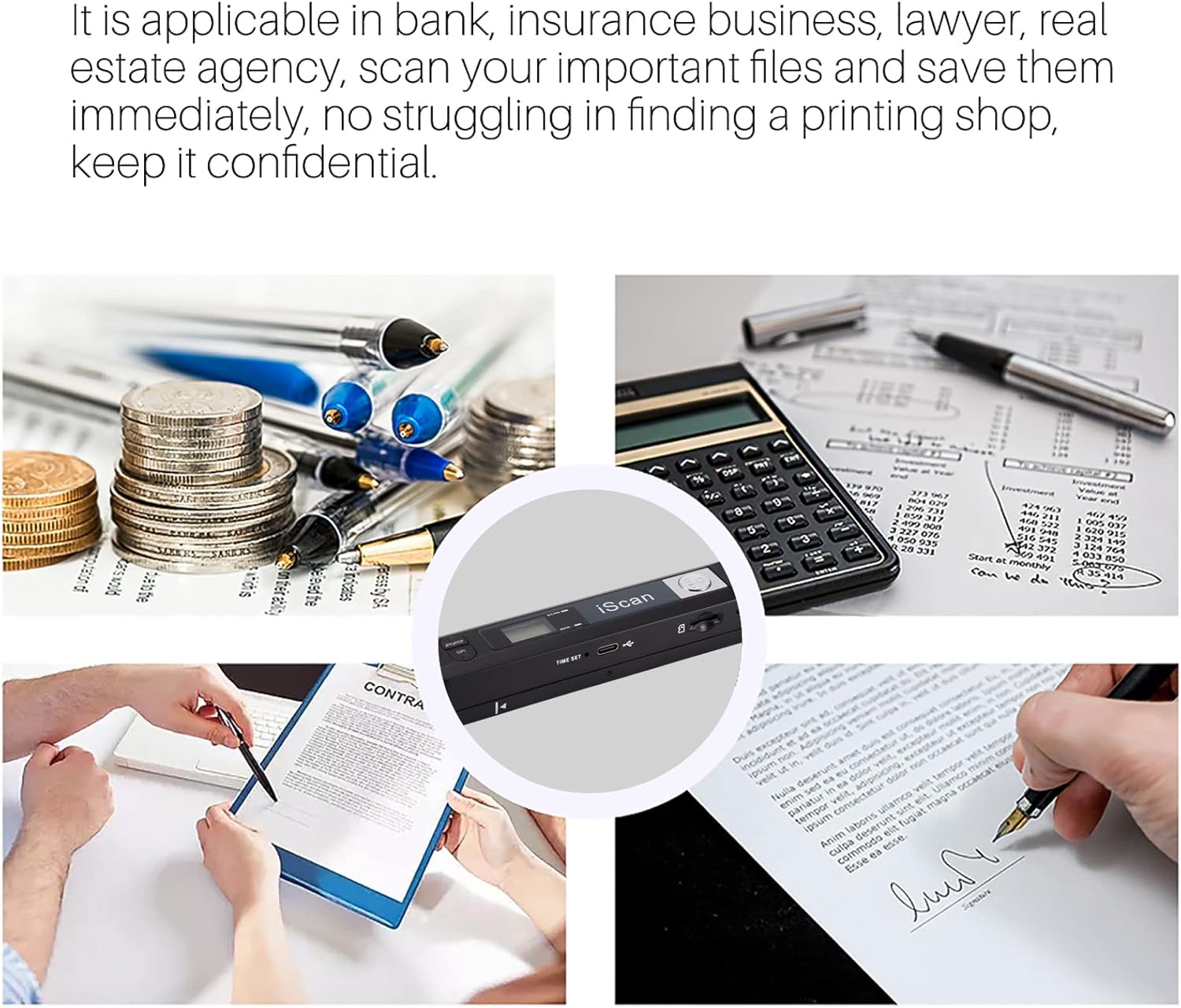 Portable Document Scanner, AOZBZ 900DPI Handheld Image Scanner, Scanning Wand,A4 Colour Photo Mobile Scanner Handy Scan (JPG/PDF Format, High Speed USB 2.0, Included 16G SD Card) - Image 2