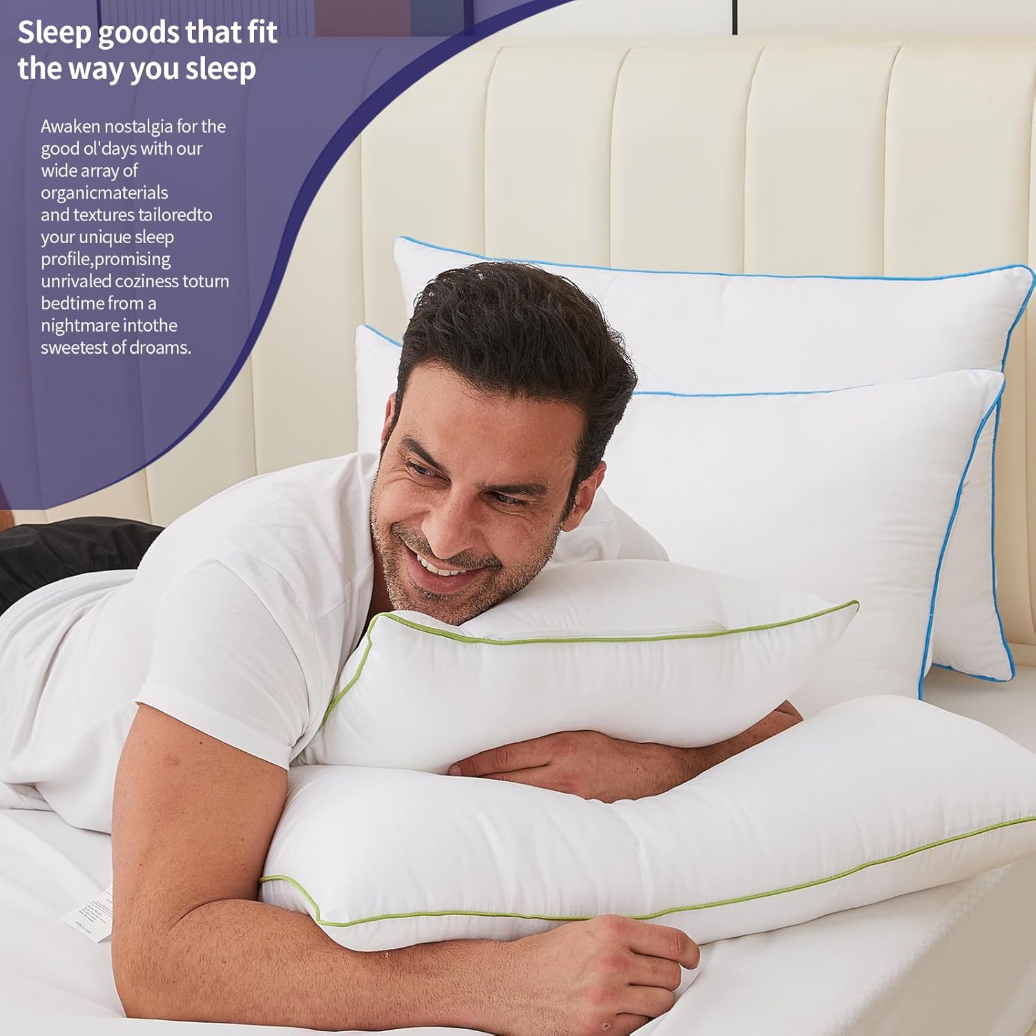Bed Pillows King Size Set of 2,for Sleeping, Adjustable King Pillows 2 Pack with Zipper, Cooling Hotel Quality with Premium Soft Down Alternative Fill - Image 6