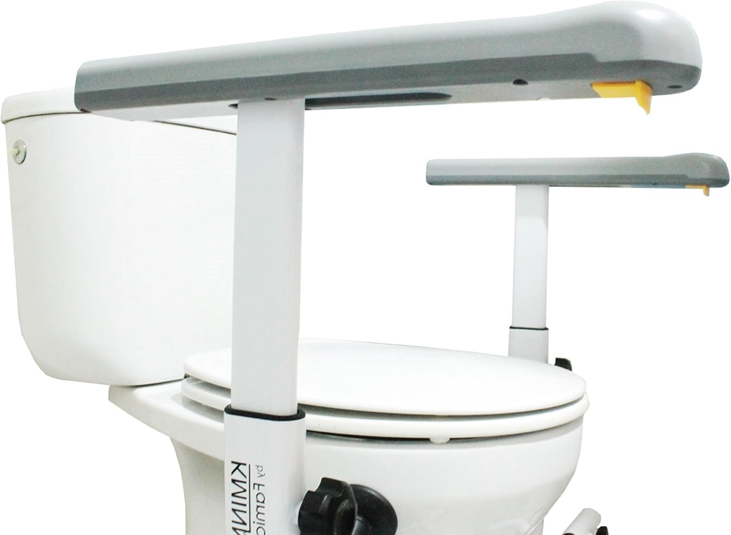 KMINA Toilet Safety Rails for Seniors, Heavy Duty Frame with Handles, Adjustable Height and Width, Handicap Grab Bars - Image 4