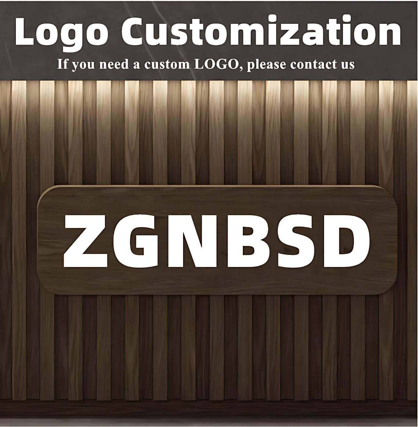 Reception Desk - Elegant Front Desk, Checkout Counter, Retail Counter with Discreet Lighting, Customizable Logo, No Assembly Required, Perfect for Any Professional Setting (Wood, 88") - Image 5