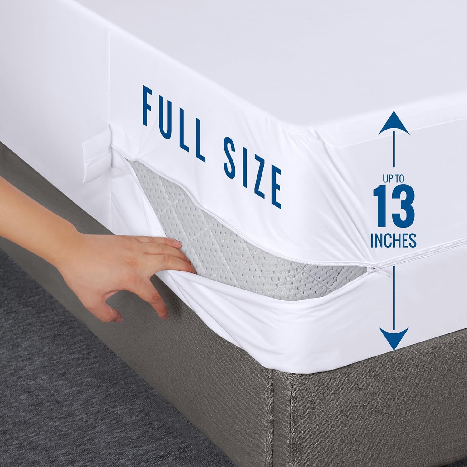Utopia Bedding Zippered Mattress Encasement Full - 100% Waterproof and Bed Bug Proof Mattress Protector - Absorbent, Six-Sided Mattress Cover - Image 4