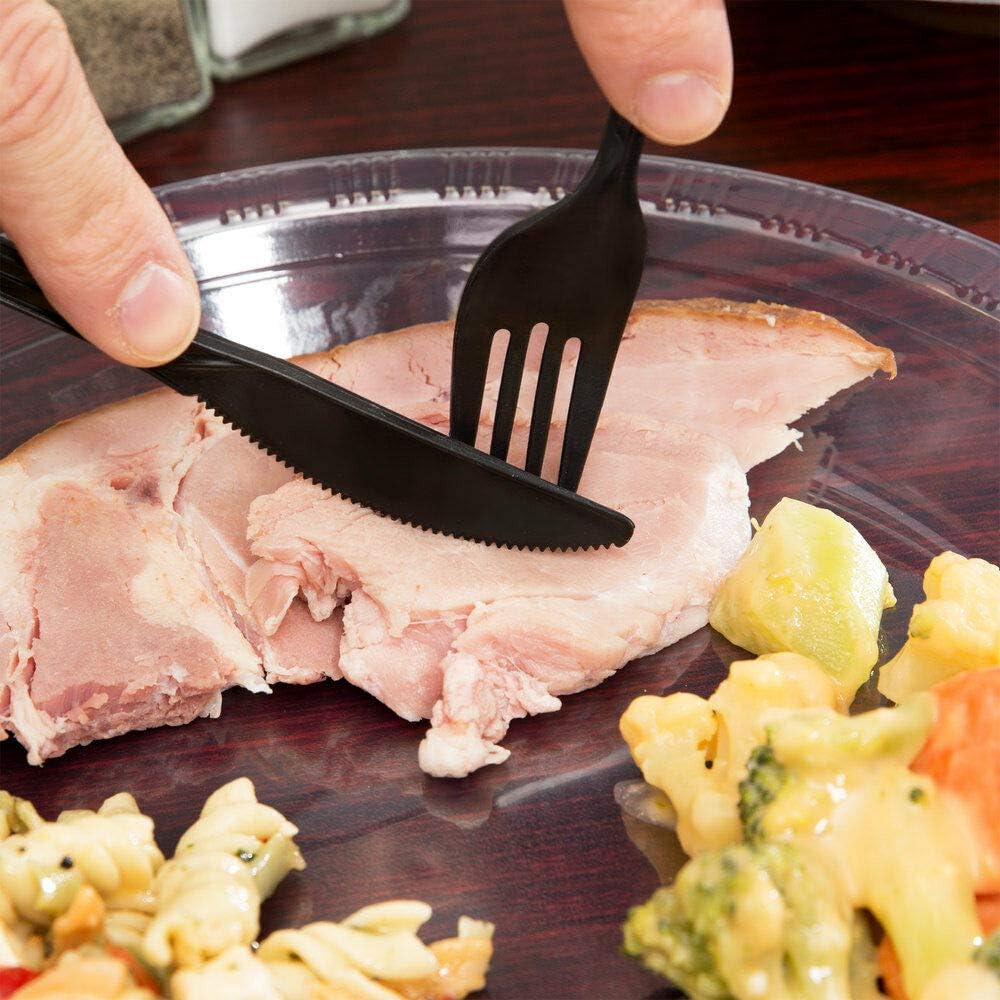 250 Plastic Cutlery Packets - Knife Fork Spoon Napkin Salt Pepper Sets | Black Silverware Sets Individually Wrapped Kits, Bulk Plastic Utensil Cutlery Disposable To Go Silverware - Image 5