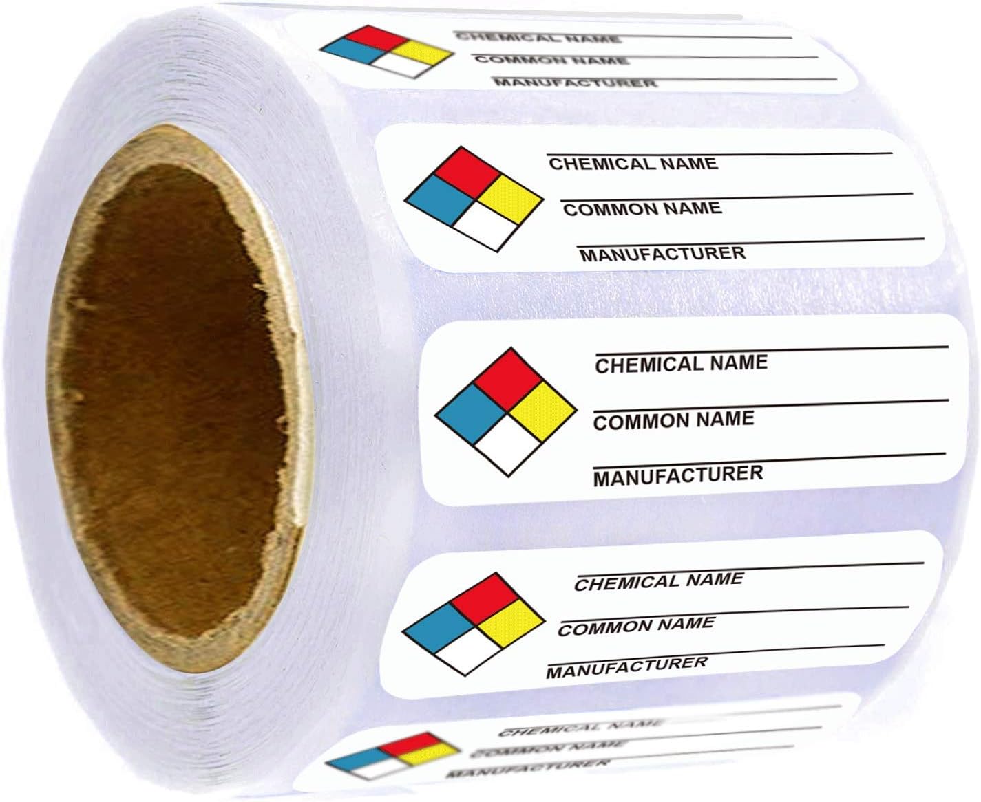 SDS Stickers/MSDS Stickers for Chemical Safty Data 1 X 3 Inches - Chemical Identifying and Labeling Sticker Decals - 250 HIMG Write-in Labels