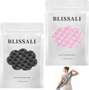 Blissal Exfoliating Shower Towel, P...