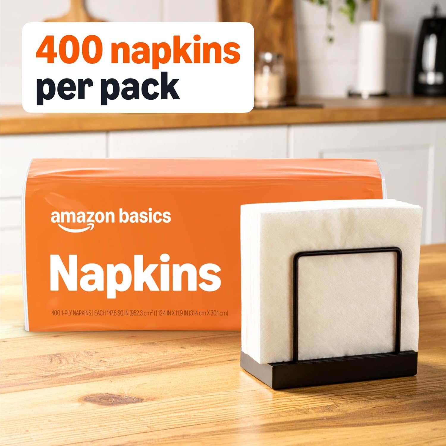 Amazon Basics Everyday Paper Napkins, 400 Count - Image 4